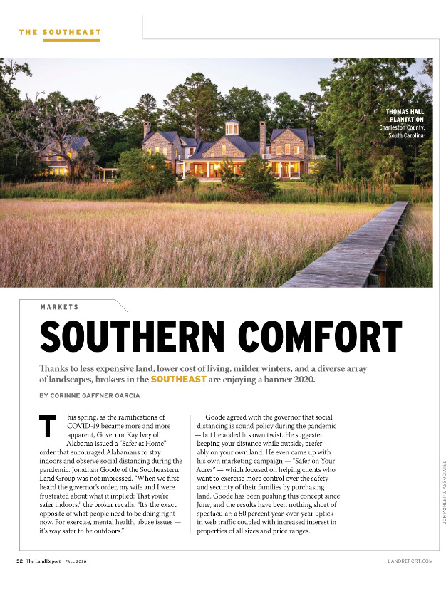 The Land Report Thomas Hall Plantation