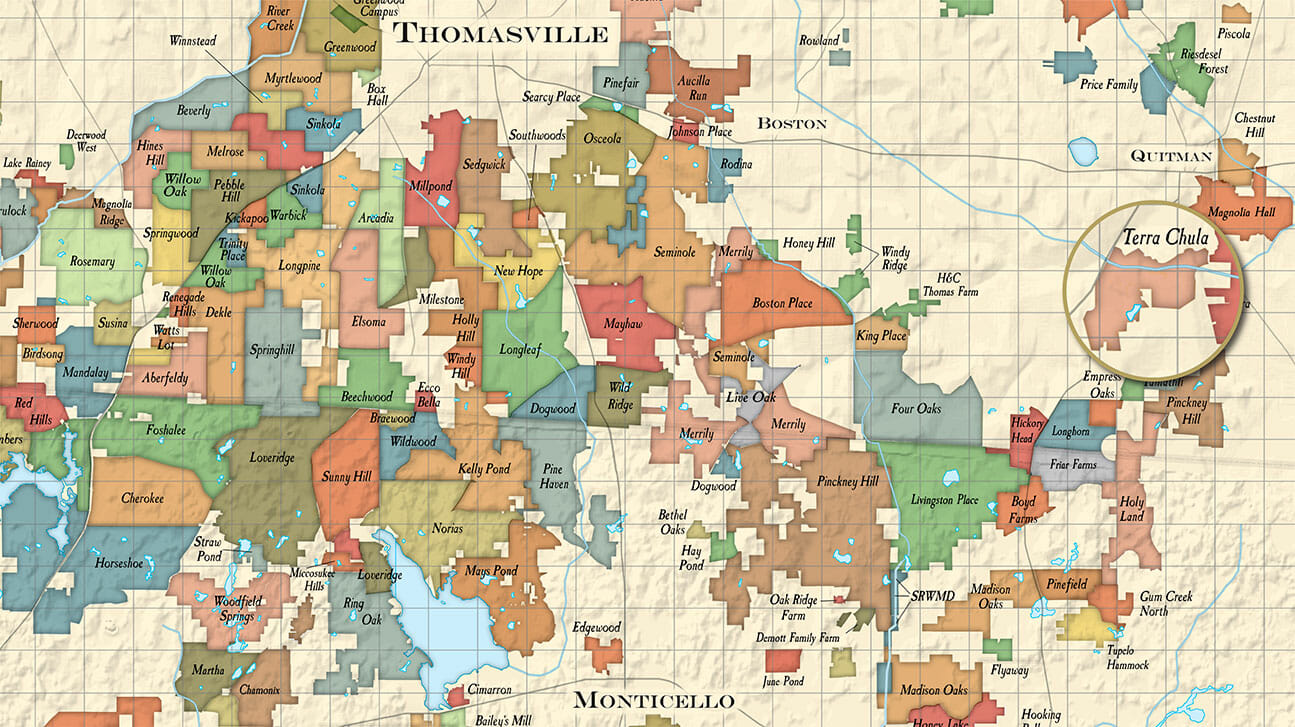 Terra Chula Plantation Map